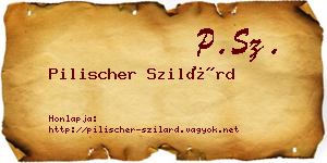 Pilischer Szilárd névjegykártya